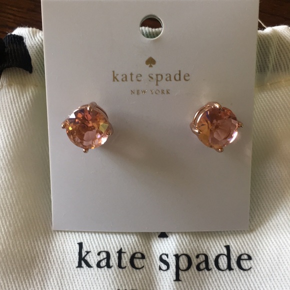 kate spade Jewelry - Kate Spade Gum Drop Peach Light Post Earrings NWT